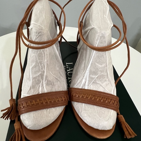 Lauren Ralph Lauren Women's Brown Strappy Sandals - Picture 3 of 7